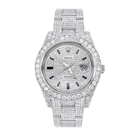 diamond encrusted rolex mens watch|Rolex diamond bezel price.